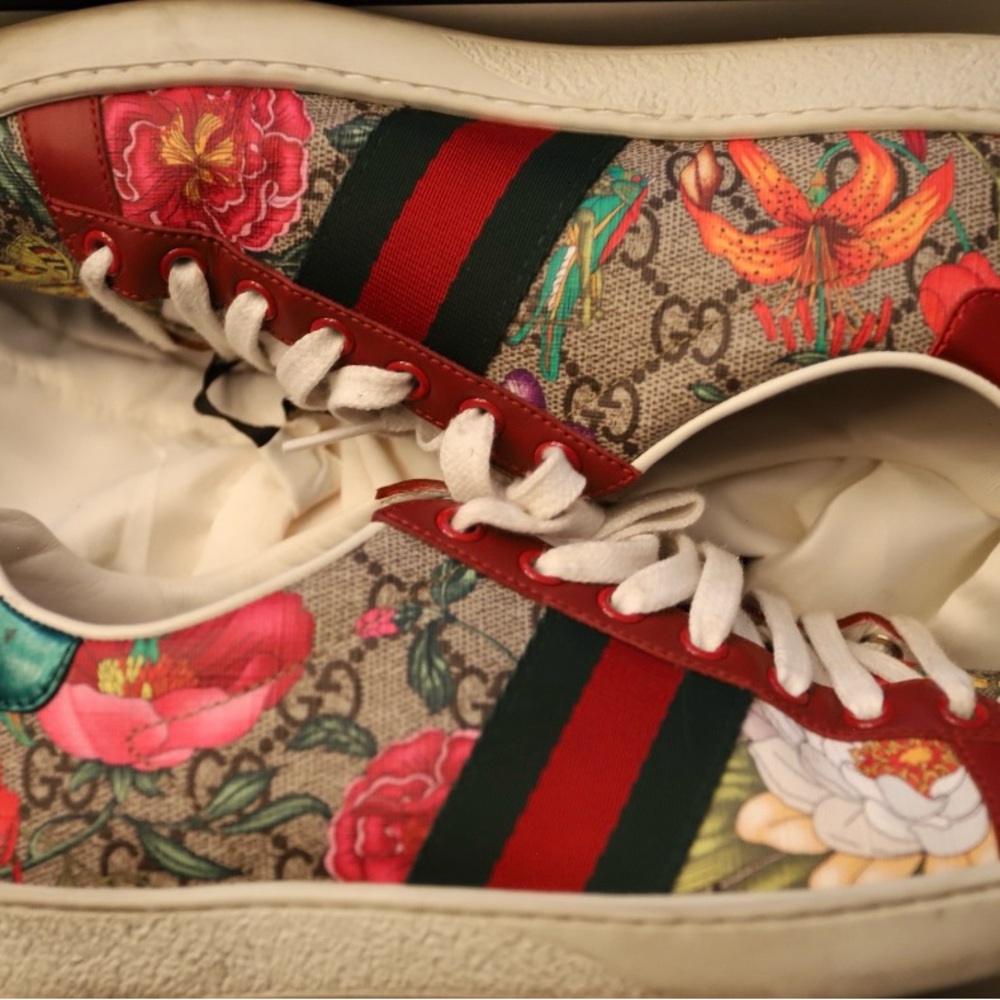 Gucci Red and Green Eclectic Sneakers